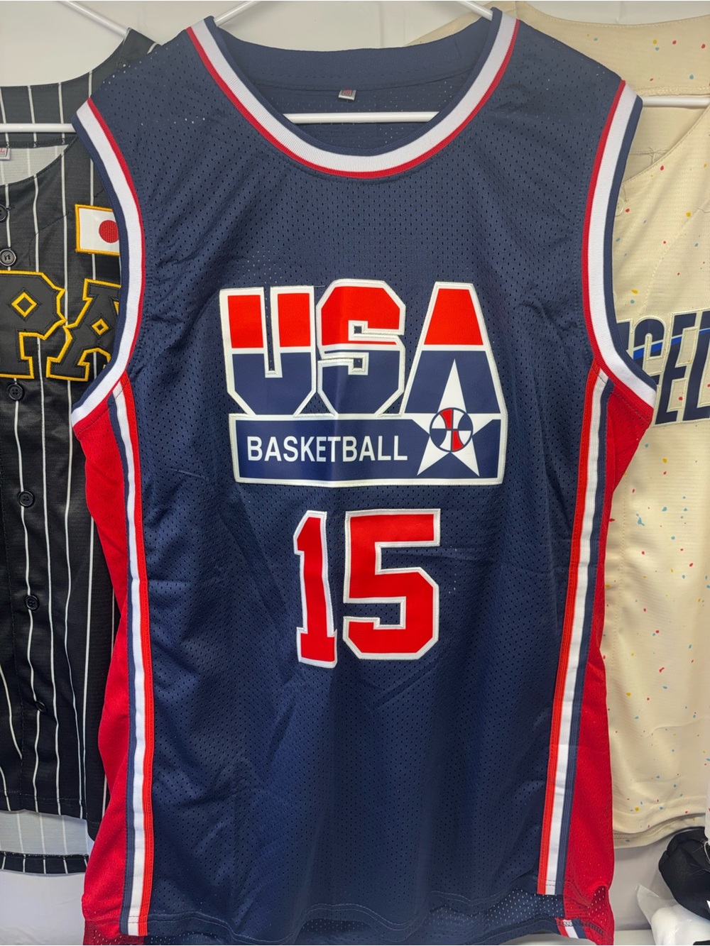 USA Basketball Navy & Red Jersey - Brand Unspecified, Number 15